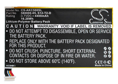 4400 mAh for Amazon 26S1005,S12-T2-D,26S1005-S,58-000055,58-000055(1ICP4/82/138),26S1001-A1(1ICP4/82/138)