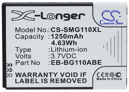 1250 mAh for Samsung EB-BG110ABE