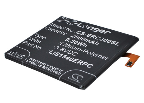 2500 mAh for Sony Ericsson LIS1546ERPC