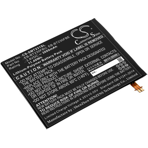3000 mAh for Samsung EB-BT230FBE,EB-BT230FBU