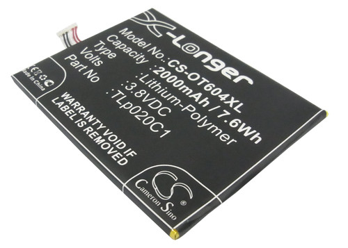 2000 mAh for Alcatel TLp020C1,TLp020C2,CAC2000012C2