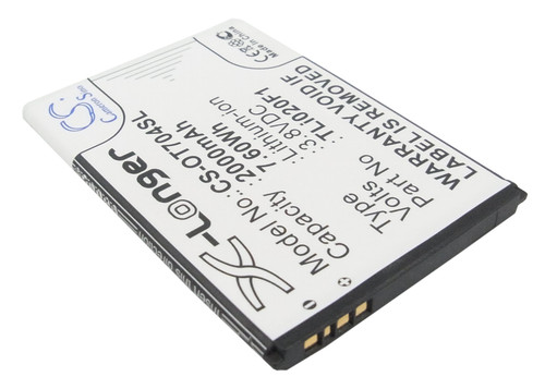 2000 mAh for Alcatel TLi018B2,TLi019B1,TLi019B2,TLi020F1,TLi020F2,TLi020FA,TLi020G1