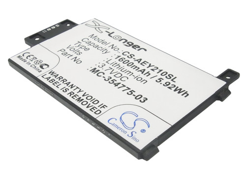 1600 mAh for Amazon 58-000008,S2011-003-A,S2011-003-S,MC-354775-03