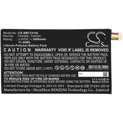 3000 mAh for Samsung T4450C,T4450E