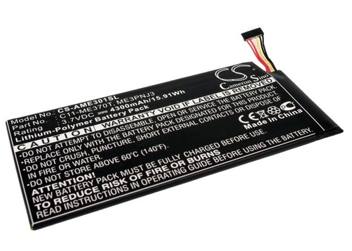 4300 mAh for Asus ME3PNJ3,C11-ME370T,0B200-00120100M-A1A1A-219-17QE