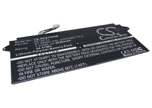 4650 mAh for Acer AP12F3J,AP12F9J,KT.00403.009,2ICP3/65/114-2
