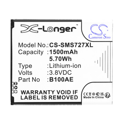 1500 mAh for Samsung B100AE,EB-B100AE,GH43-03948B