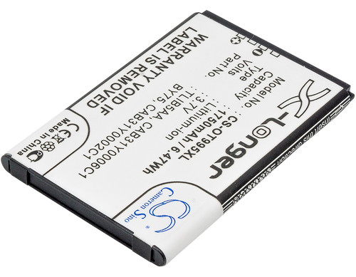 1750 mAh for Alcatel BY75,TLiB5AA,TLiB5AD,CAB31Y0002C1,CAB31Y0006C1,CAB150000SC1