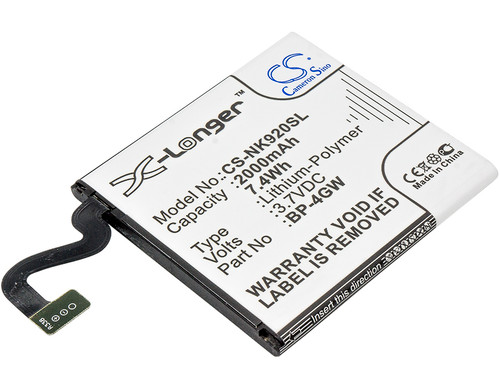 2000 mAh for Nokia BP-4GW