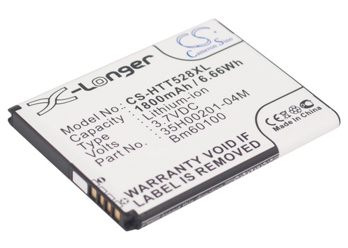 1800 mAh for HTC BA S890,BM60100,35H00201-04M,35H00201-16M