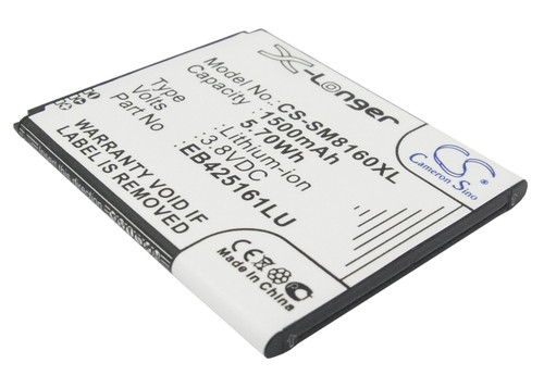 1500mAh Battery for Samsung Galaxy Ace 2, Galaxy S Duos, Galaxy Exhibit, Galaxy S Duos 2, Galaxy Trend II Duos, EB425161LA
