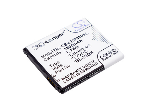 1800 mAh for LG BL-53QH,EAC61878603,EAC61878605,EAC61898401