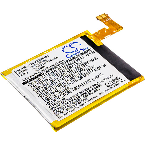 750 mAh for Amazon MC-265360,515-1058-01,S2011-001-S,M11090355152