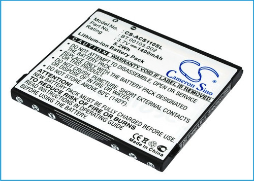 1400 mAh for Acer BT.00103.002,1UF504553-1-T0582