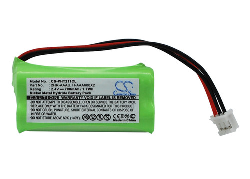 700 mAh for Philips 2HR-AAAU,60AAAH2BMX,H-AAA600X2