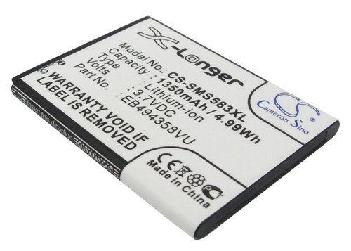 1350 mAh for Samsung EB494358VU