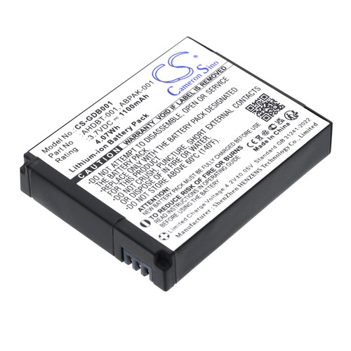 1100 mAh for GoPro ABPAK-001,AHDBT-001,AHDBT-002