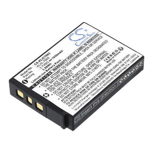 1050 mAh for Kodak KLIC-7003