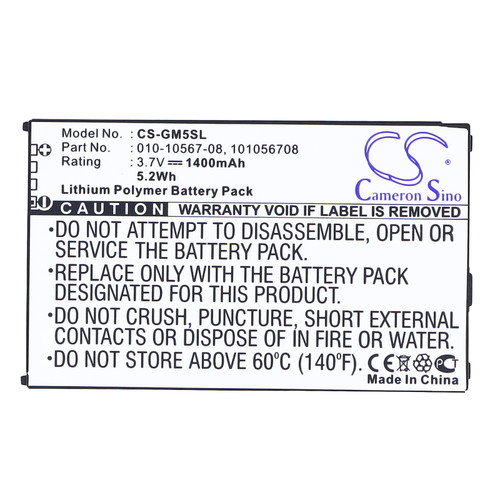 1400 mAh for Garmin 101056708,IA1XB12H2,010-10567-08