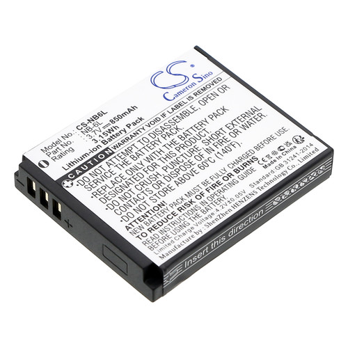850 mAh for Canon NB-6L,NB-6LH