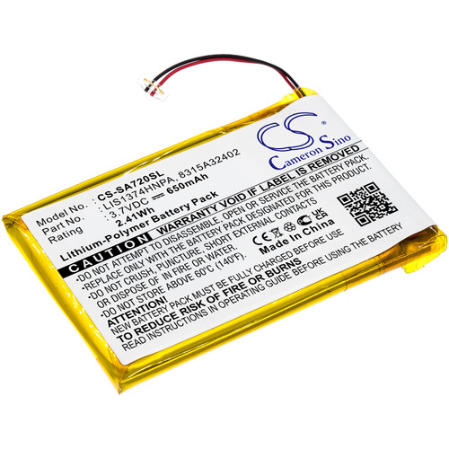 650 mAh for Sony 8315A32402,8917A44167,LIS1374HNPA,1-756-702-11,1-756-702-12