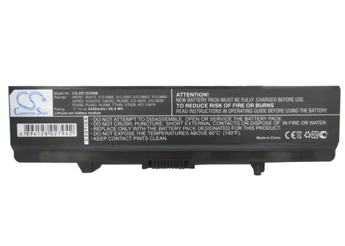 4400 mAh for Dell D608H,GP952,GP975,GW240,GW252,HP297,PU556,PU563,RN873,RU586
