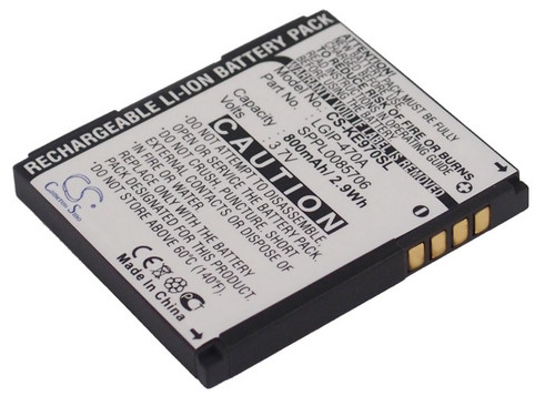 800 mAh for LG LGIP-470A,SBPL0085702,SPPL0085706