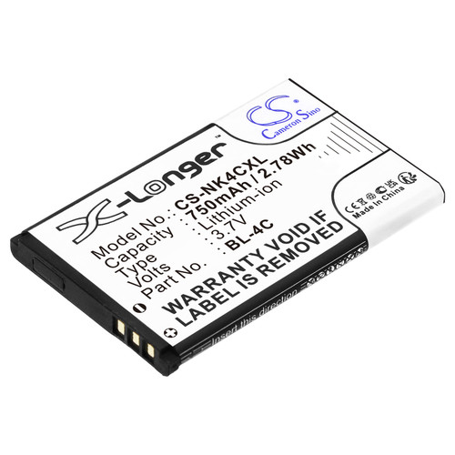 750mAh Replacement Battery for Olympia Vox Color, Vox Color 2159, Nokia BL-4C
