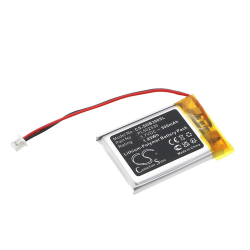 Replaces battery for SimpliSafe Video Doorbell Pro, SSDB3, U9K-DB3000, Li-Polymer 500mAh