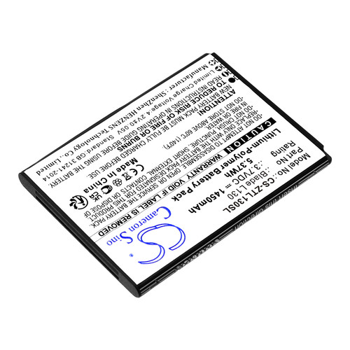 1450mAh Replacement Battery for ZTE GRAND MAX, Blade L130, Z2335CA,Li3816T43p4H604550