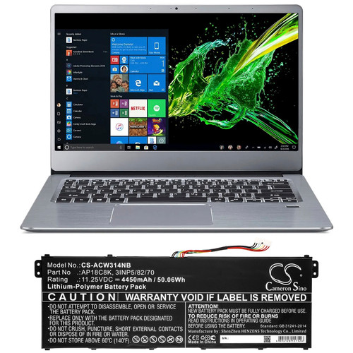 4450 mAh for Acer AP18C8K,3INP5/82/70