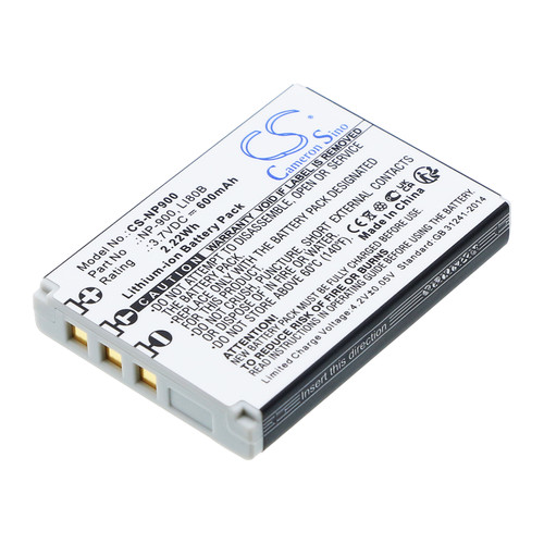 600 mAh for AOSTA BATS4,NP-900,02491-0015-00,02491-0037-00
