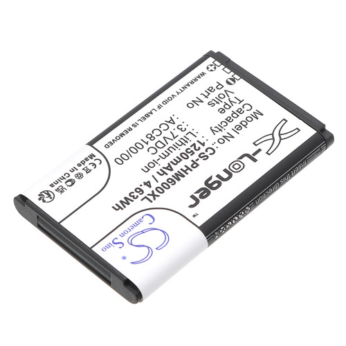 1250 mAh for Philips ACC8100,ACC8100/00,8403 810 00011