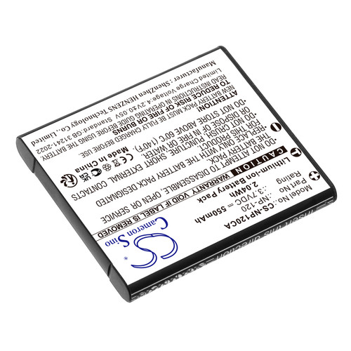 550 mAh for Casio NP-120,NP-120DBA