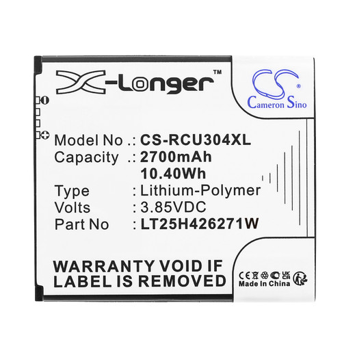 2700mAh Battery for AT&T RADIANT Core, Calypso, AT&T U307AS, U318AA, U304AA, Cricket Debut, LT25H426271W