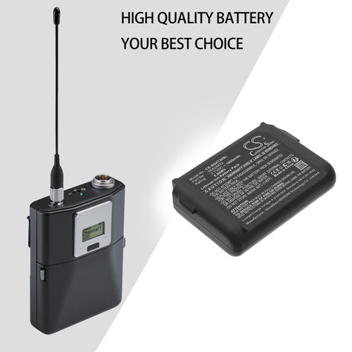 1800mAh Battery for SHURE ADX1 Transmitters, ADX1 bodypack transmitter, SB910, 95A24832
