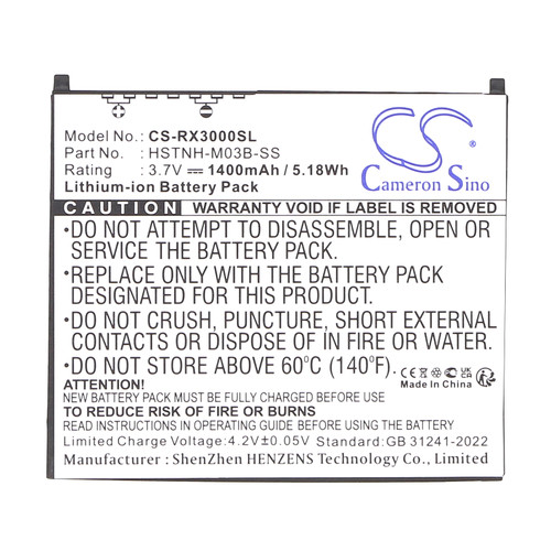 1400 mAh for HP 360136-001,360136-002,364401-001,367194-001,367205-001,35H00041-01,35H00042-00,HSTNH-H03C-xx,HSTNH-L05C-xx,HSTNH-M03B-SL
