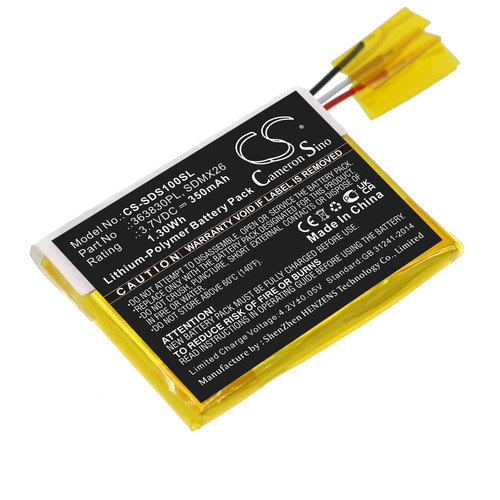 350 mAh for SanDisk SDMX26,363830PL,FT312933P