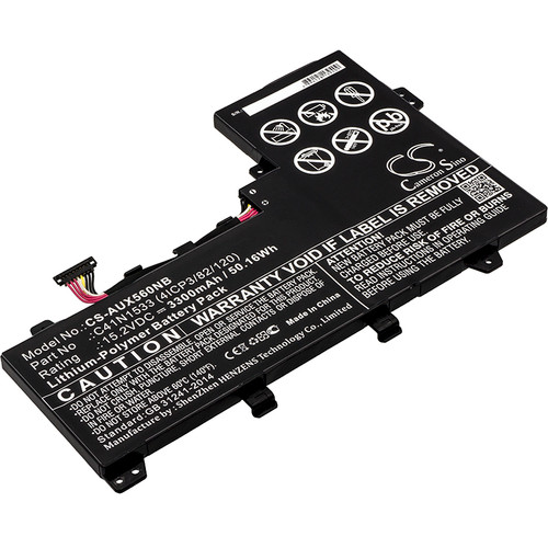 Replacement Battery for Asus C41N1533, 0B200-02010200, Q524U, Q534U, UX560UQ, Li-Polymer 3300mAh