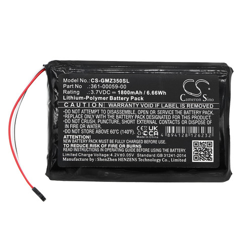 1800 mAh for Garmin 361-00059-00,361-00059-01