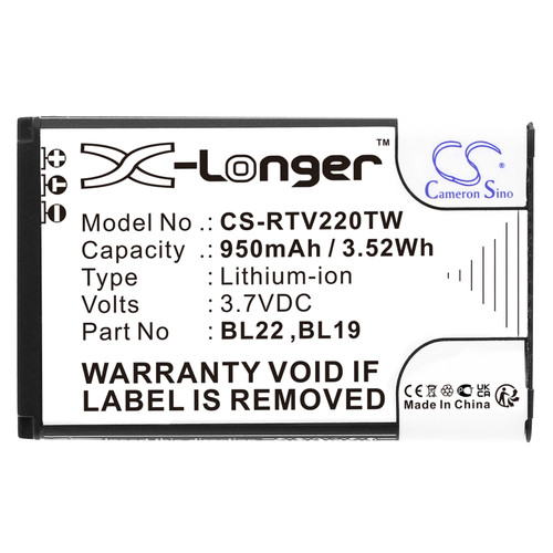 950 mAh for Retevis BL19,BL22