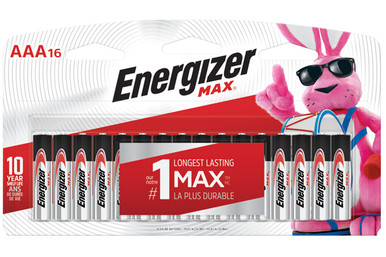 Energizer MAX AAA E922LP-16 Alkaline Batteries 16 pack on card