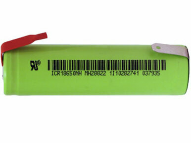 Power Portable 18650 3.7V Lithium Ion battery with tabs front view