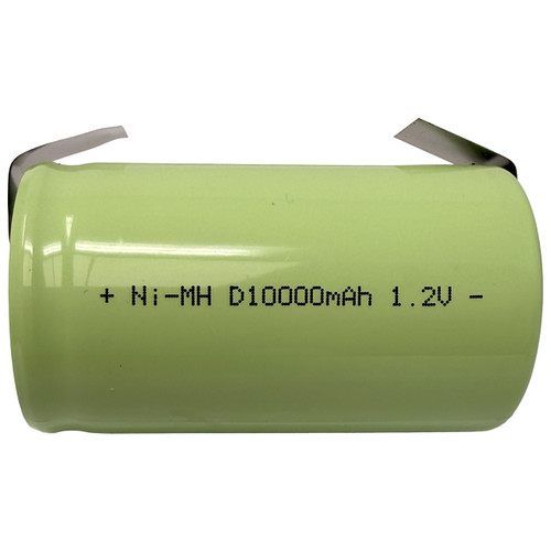 D NiMH Battery with Tabs (10000 mAh)