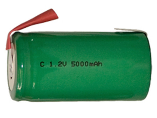 C NiMH Battery with Tabs (5000 mAh)