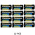 Twelve Panasonic CR123A 3V Lithium Batteries arranged in two rows