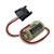 Closeup of black plug connector on FDK CR14250SE lithium battery