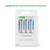 Four USB AA 1.5V Li-ion rechargeable batteries with charging cable