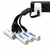 All four USB AAA rechargeable batteries charging simultaneously