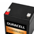 Closeup of F1 Faston terminals on Duracell DUR12V battery